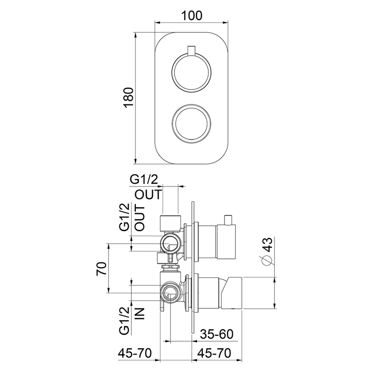 NB880601015 Смеситель для ванны Webert One-B  - Вид №1