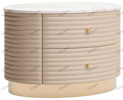 VOLPI Тумбочка овальная с ящиками Luigi volpi Lv-83007.c