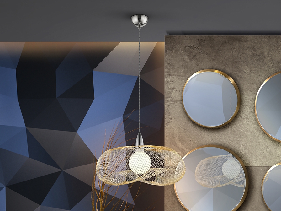 108985 Подвесной светильник 1L хром/золотой Schuller Forma - Вид №1