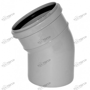 Отвод ПВХ канализационная D50мм 30 градусов Политек 6310