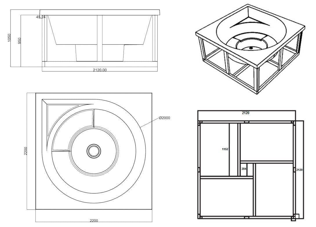 Открытый акриловый мини-бассейн Drop PISARA ARCH-00140108 - Вид №6