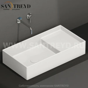 DI075BI Накладная раковина на столешницу  прямоугольная Ceramica Globo DISPLAY