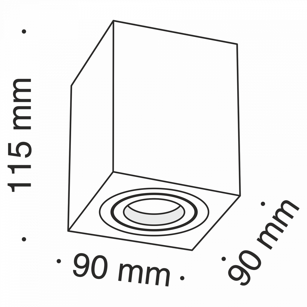 Спот потолочный галогеновый 11,5х9х9 см белый Alfa C017CL-01W TECHNICAL CEILING & WALL 00-3956960 Белый  - Вид №4