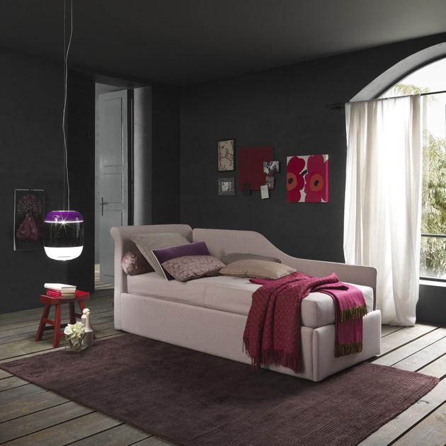 Bolzan Letti Односпальная кровать с изголовьем Perla sun-id-1482342 - Вид №1