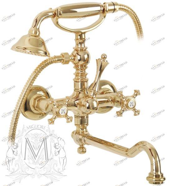 Смеситель MIGLIORE Prestige 26894 для ванны и душа, золото sun-id-684528