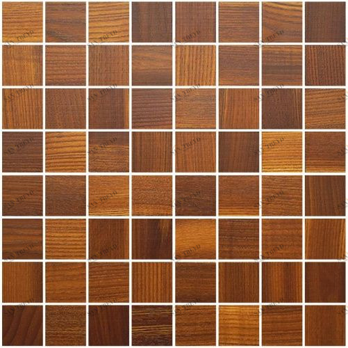 Мозаика и 3D панели из дерева Da Vinci Мозаика 8x8 Термо Средний 046 Термоясень Селект (Гладкая) 288х288 мм 1301100046