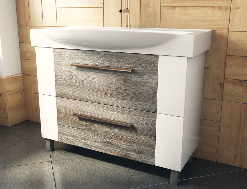 Тумба с раковиной Leo 850 (Элвис)850⨉490⨉820 мм пасадена Santreyd sun-id-665111 - Вид №1