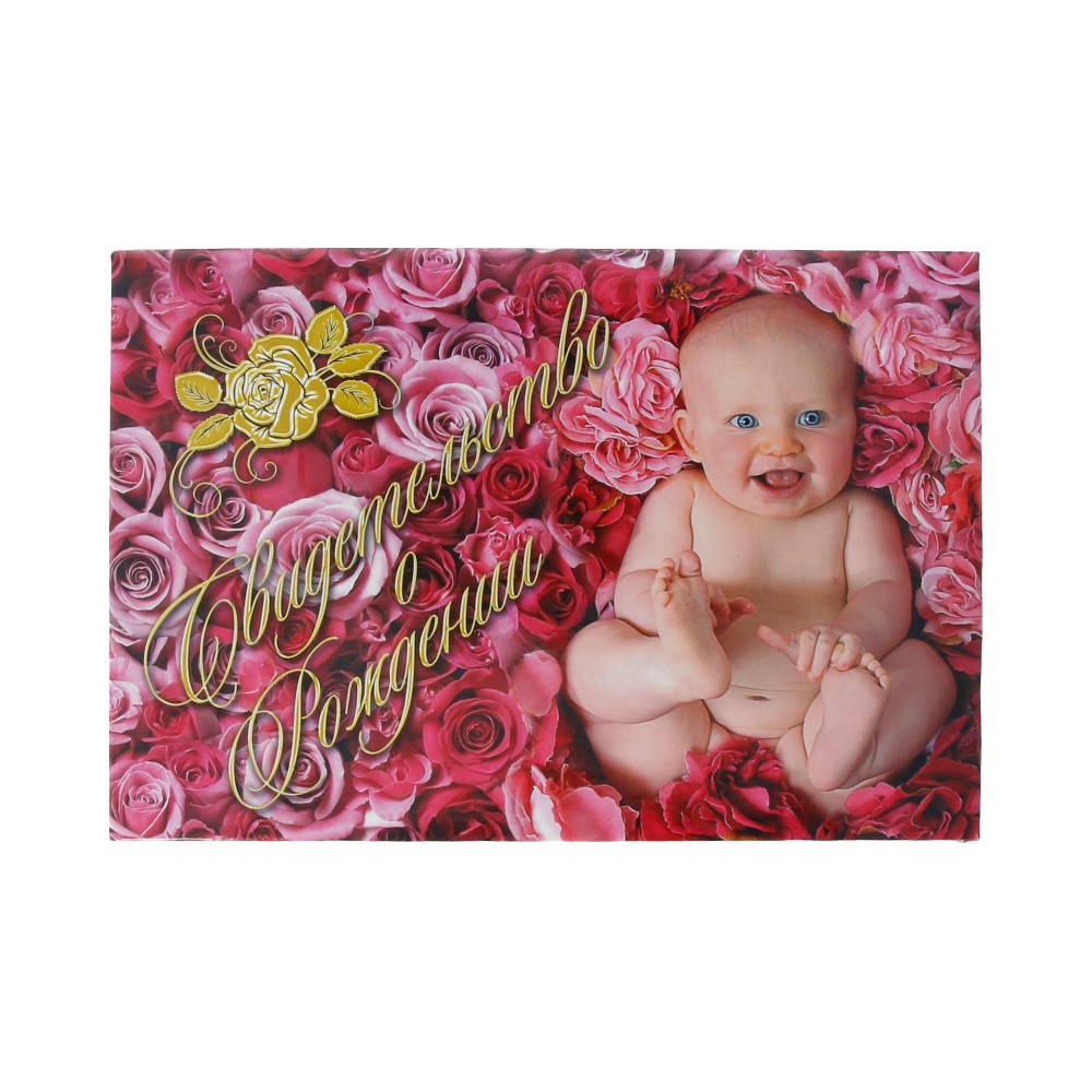 31.020 Папка Свидетельство о рождении А5 Малыш в розах Santreyd 