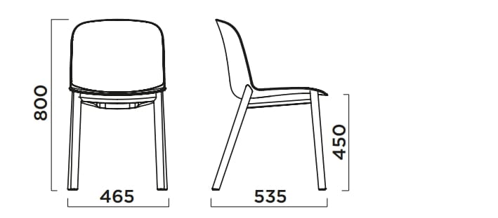 Стул из полипропилена и дерева Infiniti Relief ARCH-00046231 - Вид №6