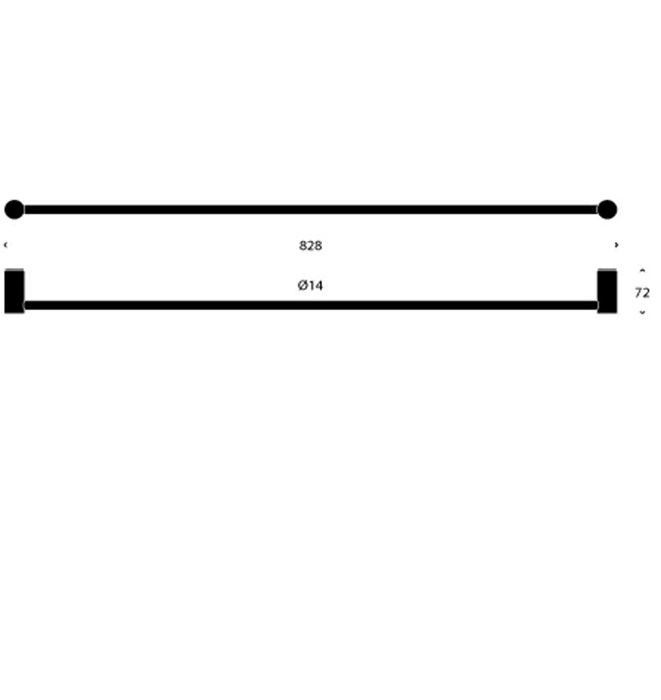 FROST Держатель для полотенца 7, 80cm » матовый Нержавеющая сталь Матовый N1916-3  - Вид №4