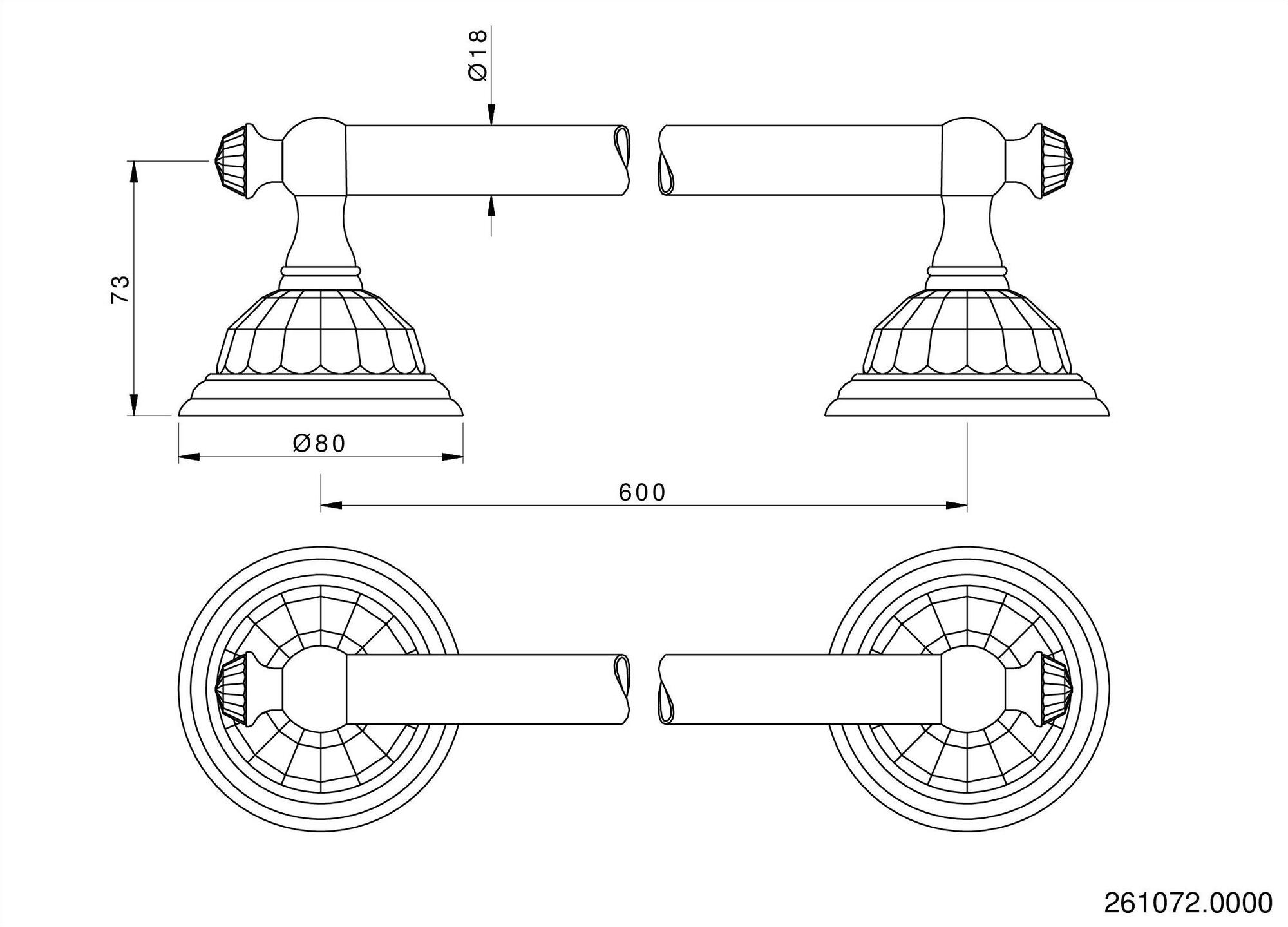 Bronces Mestre Вешалка для полотенец Boutique 261072.0000.50 - Вид №1