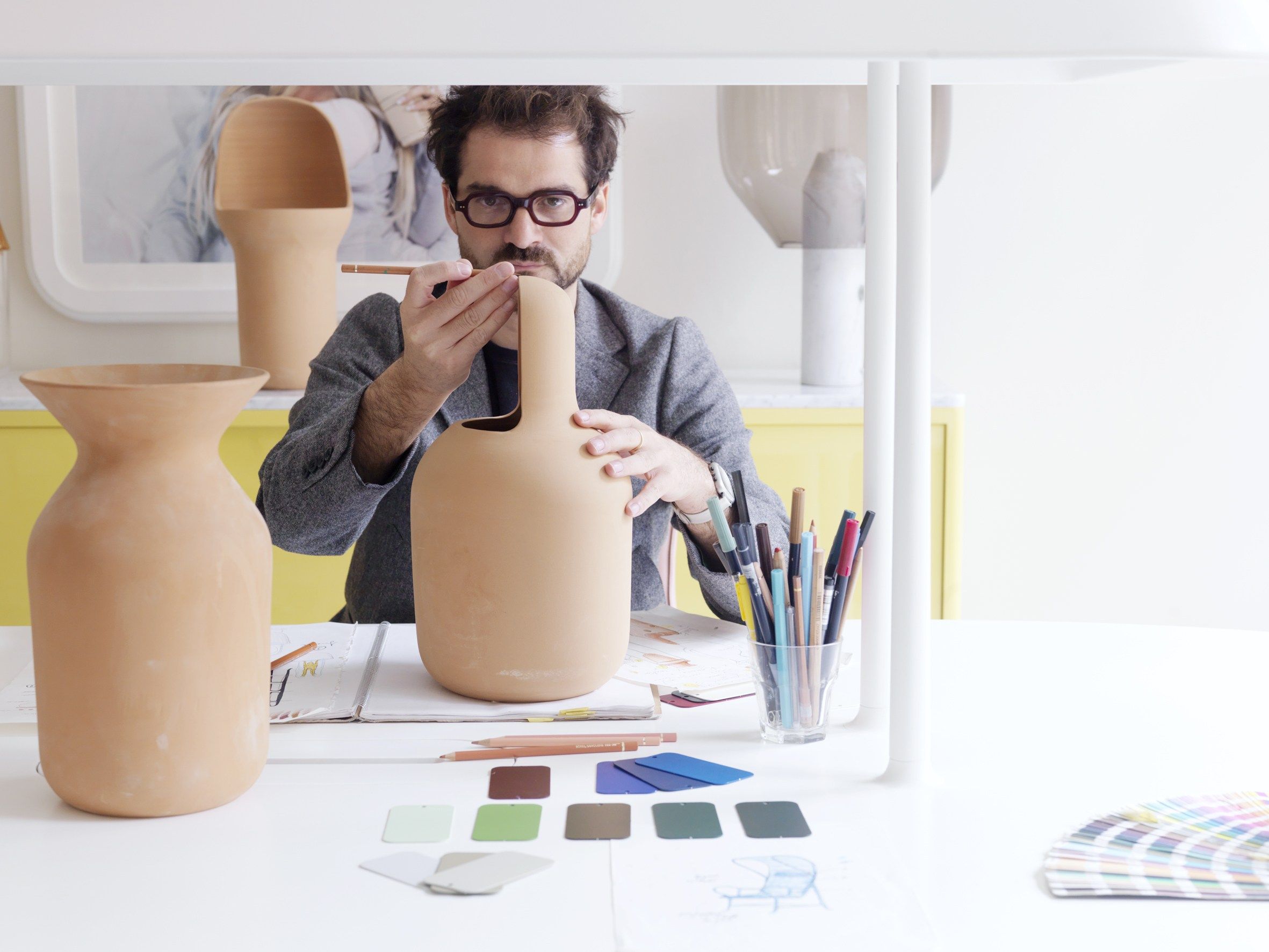 Низкий терракотовый садовый горшок BD Barcelona GARDENIAS N.2 ARCH-00042264 - Вид №7