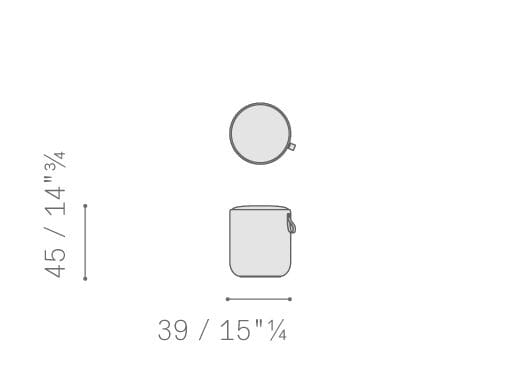 Кожаный пуф Poltrona Frau коллекция-мебель и аксессуары ARCH-00032200 - Вид №4