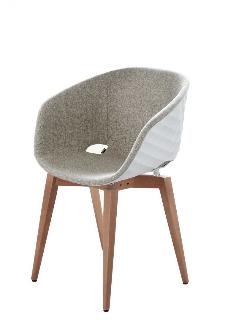 Uni-Ka 599M Кресло с каркасом из древесины бука, 4 ножки. Обивка из полипропилена. Et al. Uni-ka - Вид №2