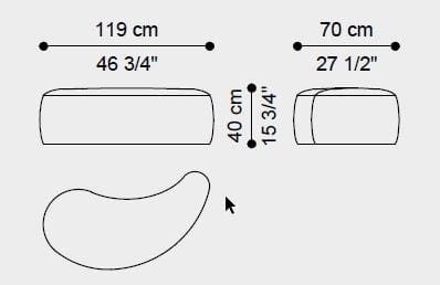 Ткань мягкий пуф с деревянным журнальным столиком ETRO Home Interiors Гоа ARCH-00087000 - Вид №2