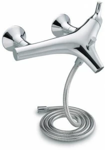 JUSTIME Настенный однорычажный смеситель для ванны из хромированной латуни с гибким блоком питания Nature 6927-94-85cp