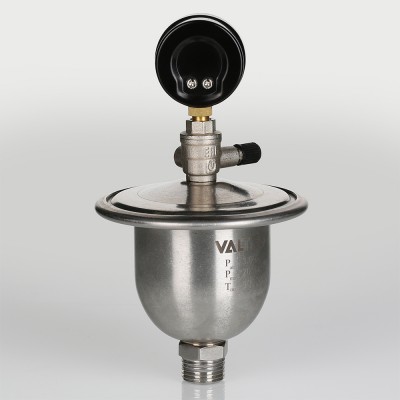 VT.CAR20.I.04001 Гаситель гидроударов мембранный с манометром Valtec 0,155 л  - Вид №5