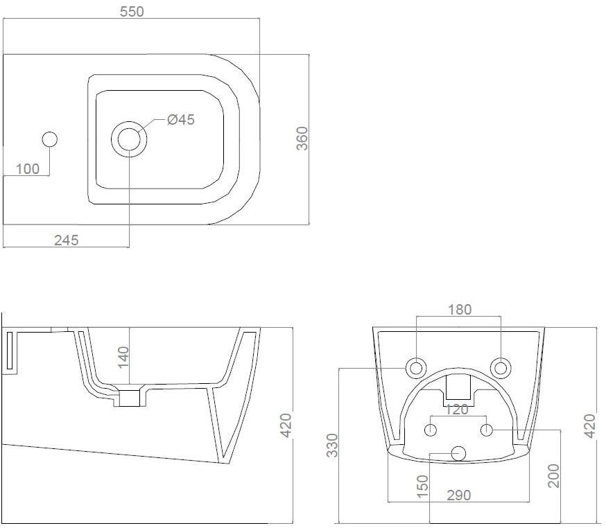 Bqd Биде подвесное  MOMA Design  - Вид №3