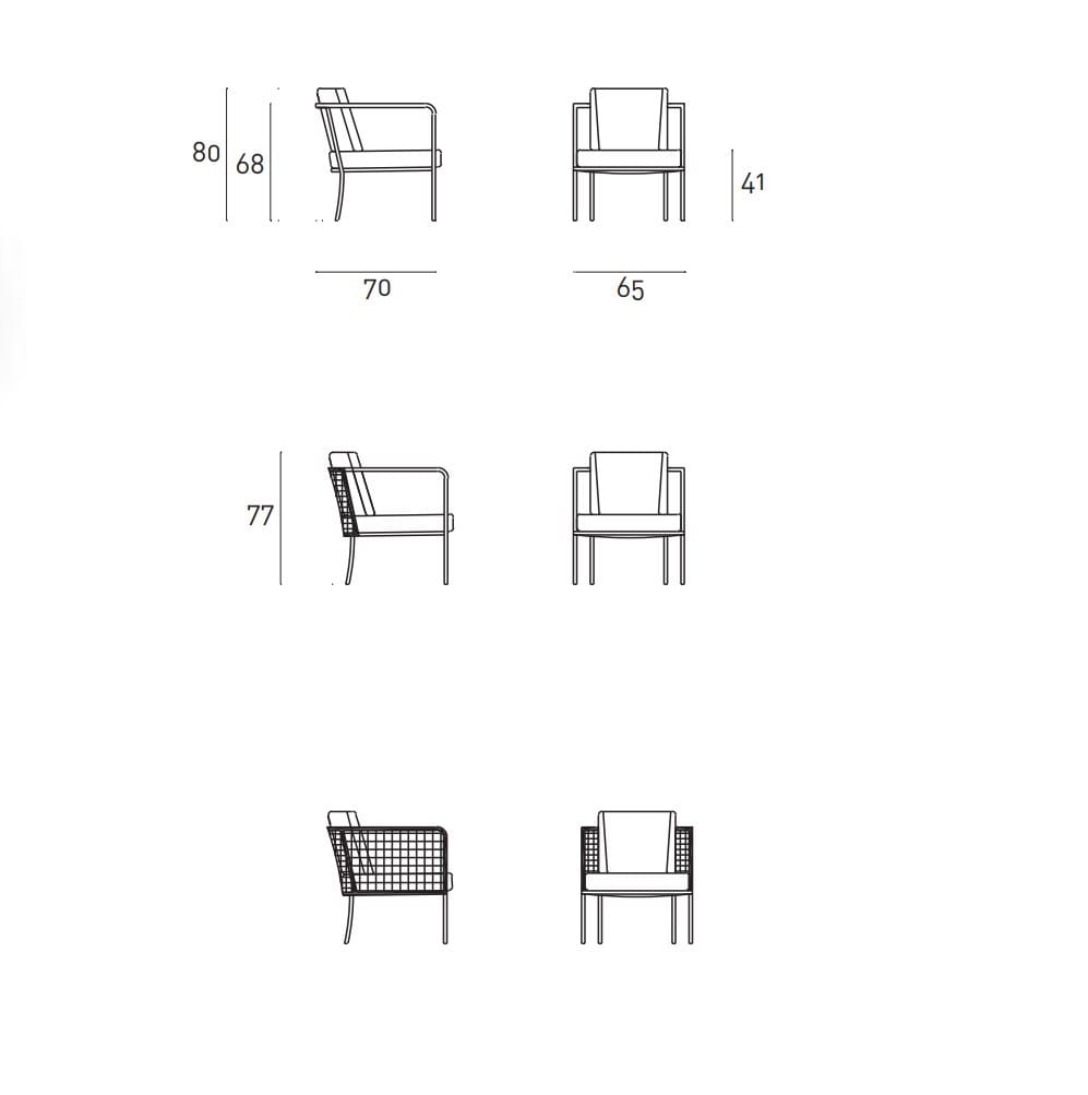 Стул для сада из нержавеющей стали с подлокотниками Living Divani кафе ARCH-00125155 - Вид №2