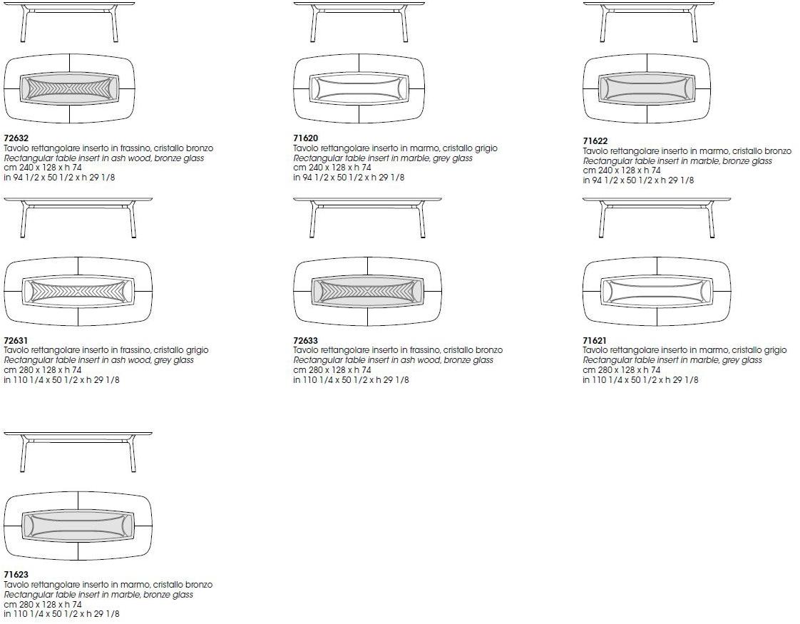 Giorgetti Прямоугольный стеклянный стол для гостиной sun-id-1369194 - Вид №4