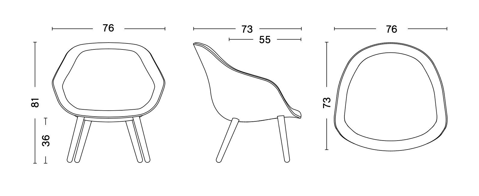 Кресло с подлокотниками Hay About a Lounge ARCH-00114014 - Вид №22