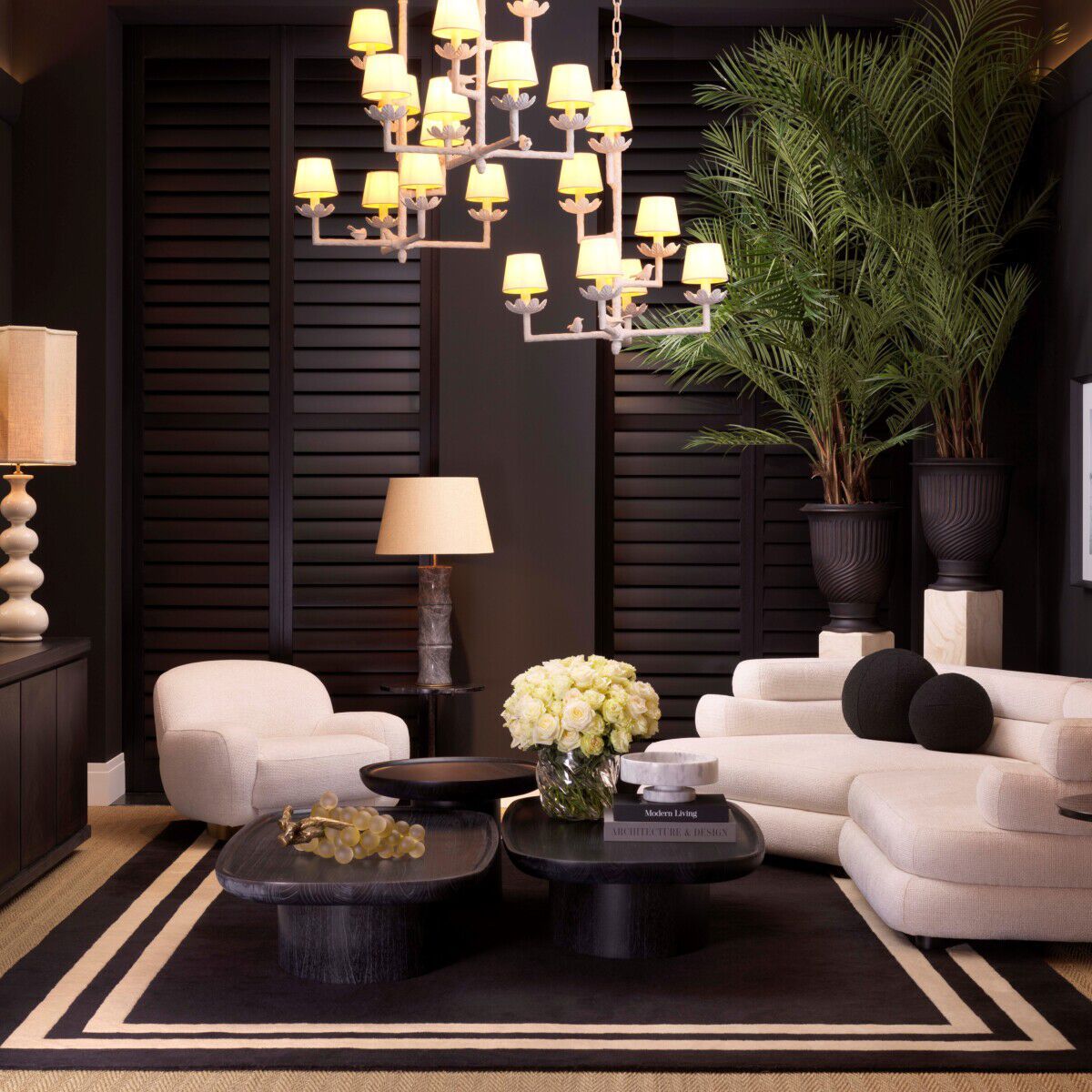 Тканевое вращающееся кресло с подлокотниками Eichholtz UDINE ARCH-00100312 - Вид №1