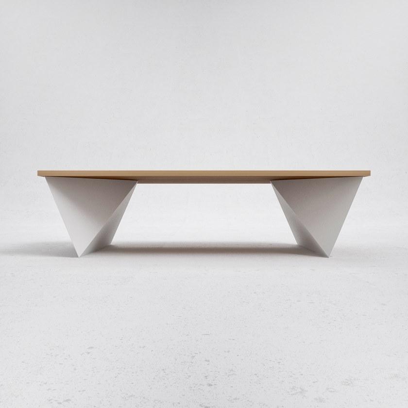 ODESD2 Прямоугольный журнальный столик из стали и дерева Q sun-id-1493069 - Вид №3