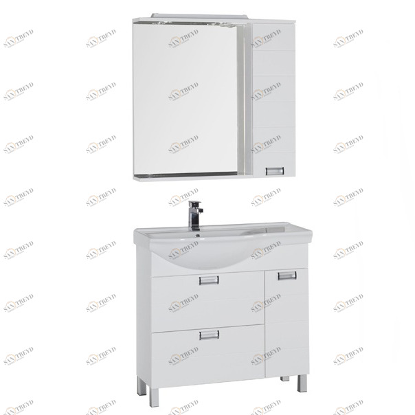 Комплект мебели Aquanet Сити 90 L белый 00177535