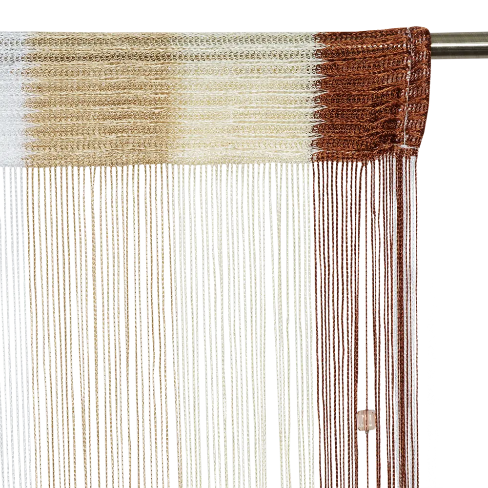 Штора нитяная Inspire «Куб», 150х280 см, цвет шоколадный/золотой/экрю/белый 82046025 STLM-2195645  - Вид №3