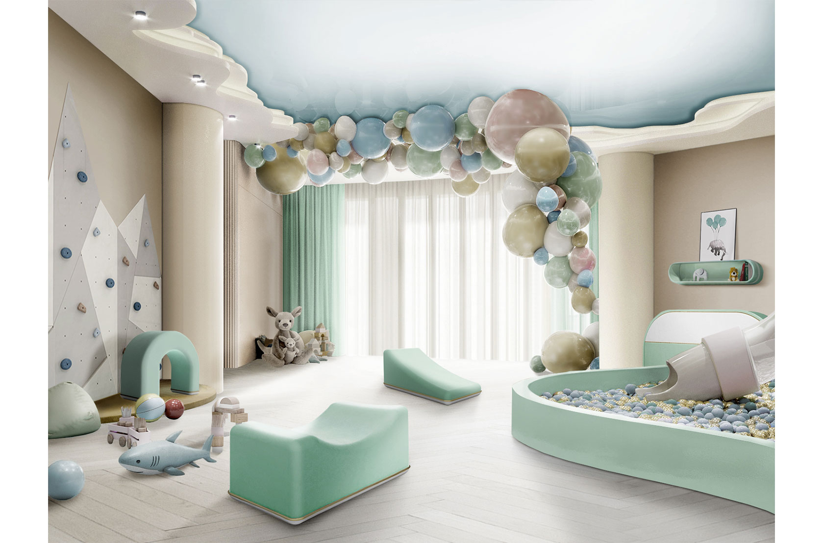 CIST695 Детские пуфики Пузыристый слайд Circu  - Вид №19