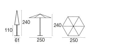 Алюминиевый зонтик emu Piazzetta ARCH-00092617 - Вид №4