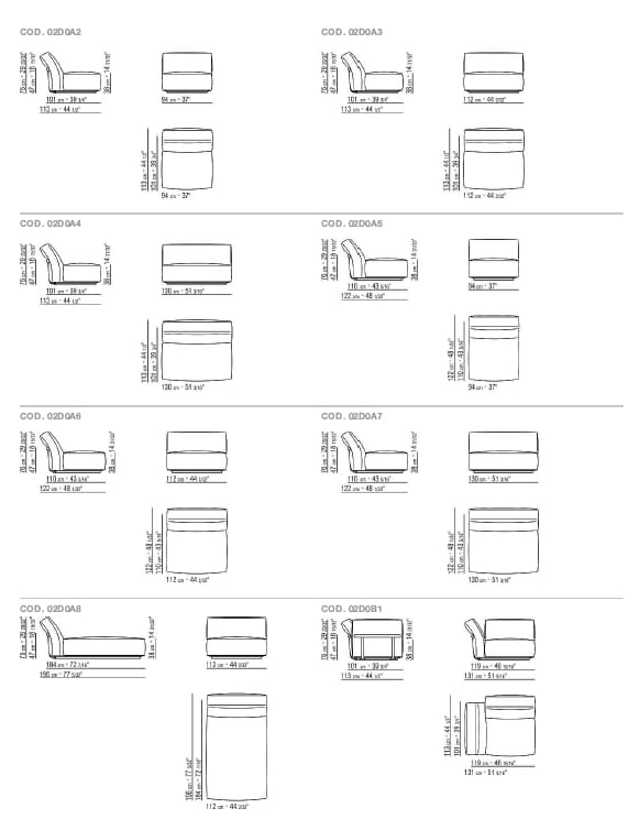 Ткань сад диван Flexform Camelot Outdoor ARCH-00144562 - Вид №13
