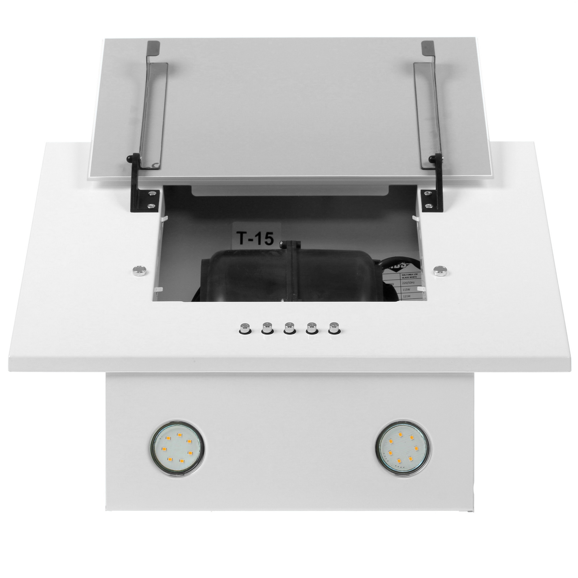 8130127 Вытяжка наклонная MBS GALTONIA 150 GLASS белый/белый STDN-0106347 - Вид №8