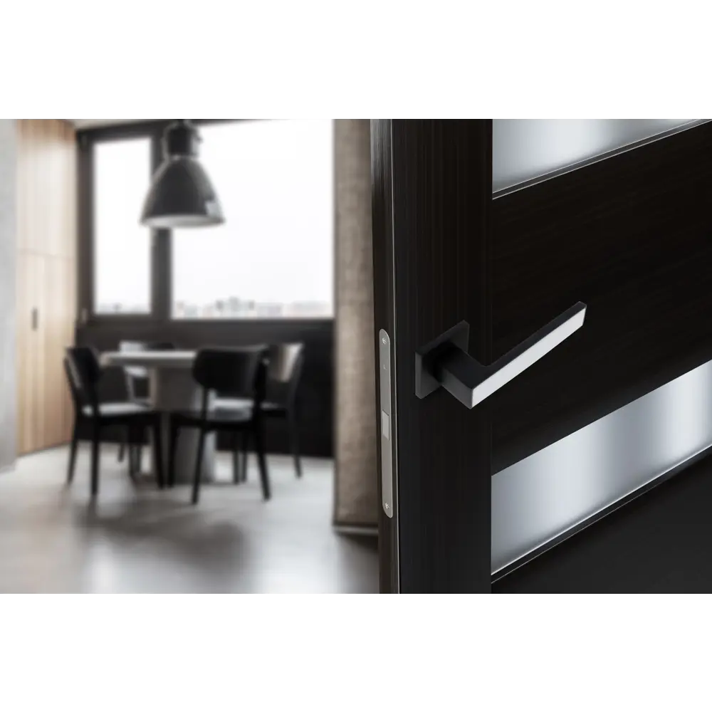 EDSON Дверные ручки EDS-124H-Q2 черные на розетке 85170399 STLM-0059395 - Вид №10