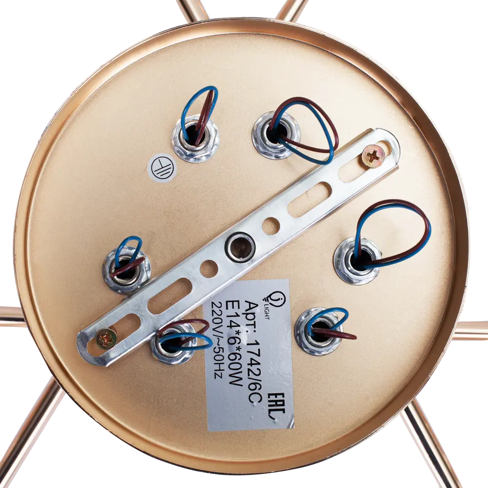 Люстра потолочная «Franky» 1742/6C, 6хE14х40 Вт, цвет золото 81966687 STLM-2117096 JLIGHT  - Вид №2