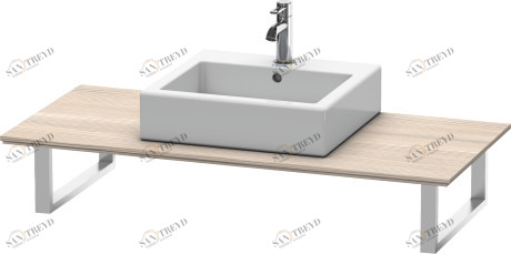 XL026C03131 Консоль для накладных раковин и встраиваемых умывальников, для угла слева X-Large #XL026C 550 мм Сосна серебристая, декор Duravit