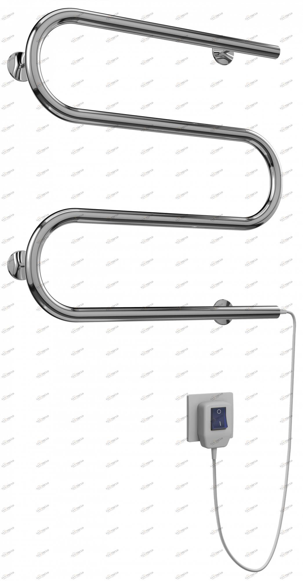 4620768883910 ЭЛЕКТРИКА Электро 25 М-обр 500х500 Полотенцесушитель TERMINUS Нержавеющая сталь 