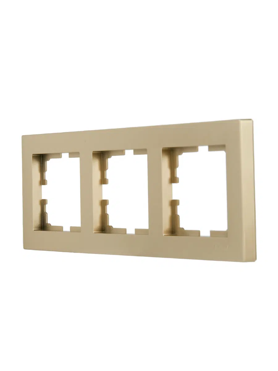 VESNA Рамка 3-ая горизонтальная золото LEZARD 742-3600-148 - Вид №2