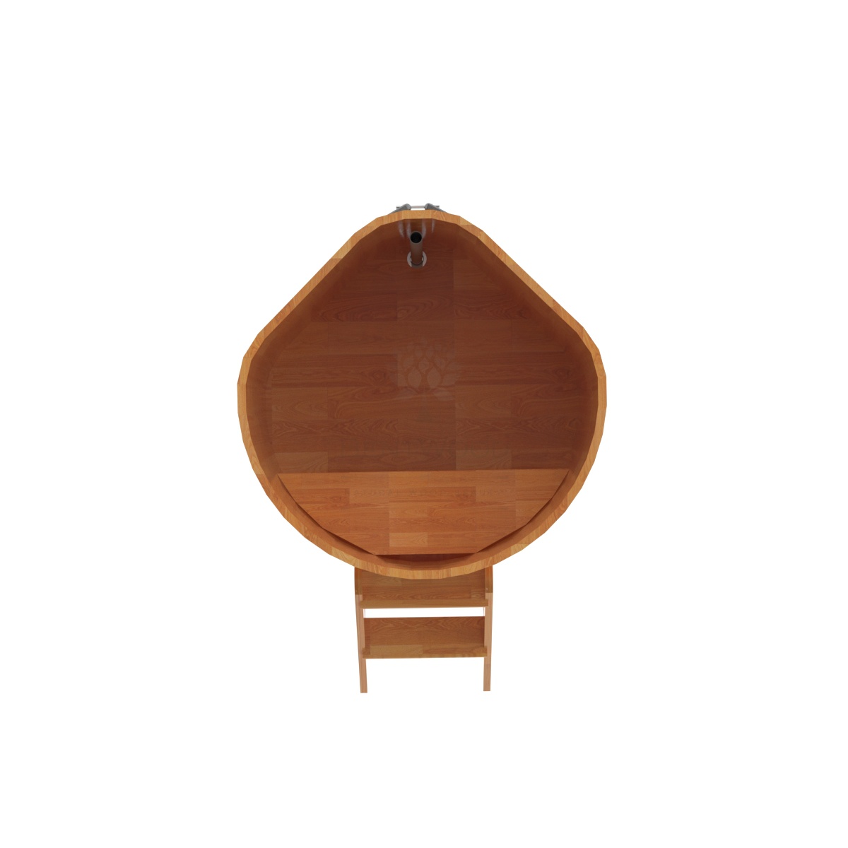 1566 Купель угловая из сращенных ламелей лиственницы 1,03х1,03х1,1 натуральная Alyarus  - Вид №4