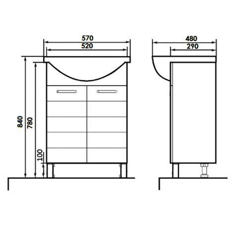 O-mebel напольная тумба Корро Кокос Венге ORANGE sun-id-1516956 - Вид №2