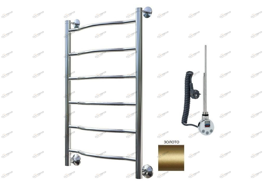 Полотенцесушитель электрический Aquanet Tango 800x600 золото 00234404