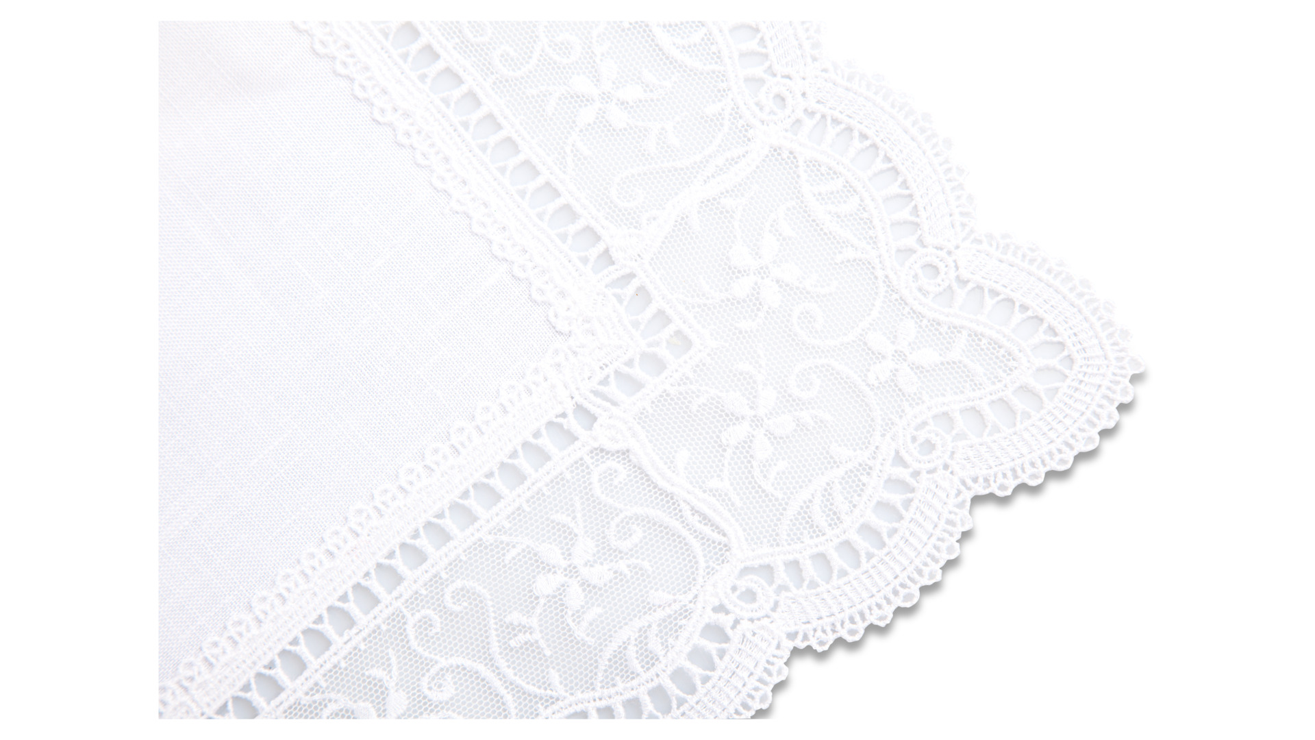 10645191 Weissfee Дорожка Weissfee "Палома" 170х54см (белая, кружево) Ткань  - Вид №1