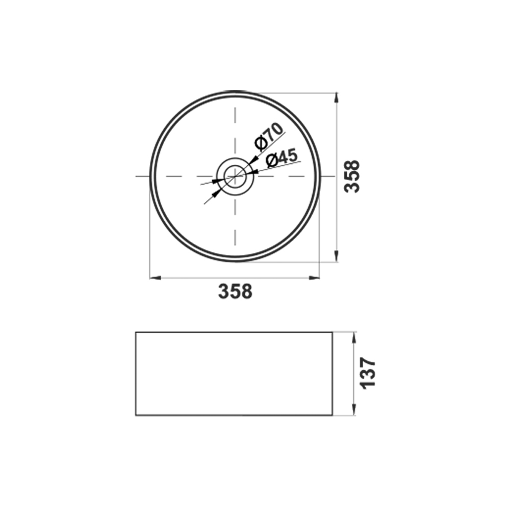 Накладная раковина melana mln-320357mb матовая черная 320357MB-805 - Вид №1