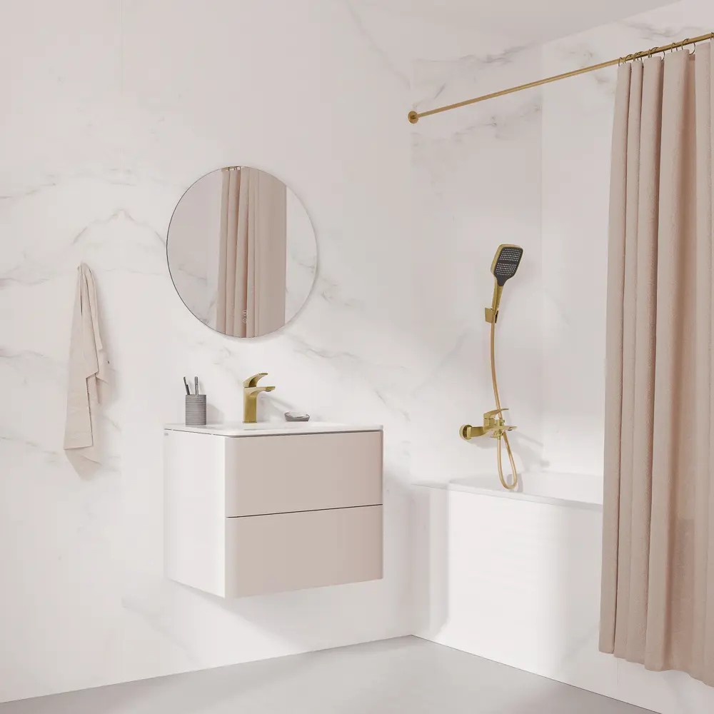 Смеситель для раковины Iddis Lahta LAHMG00i01 однорычажный цвет золото STLM-2029116 - Вид №3