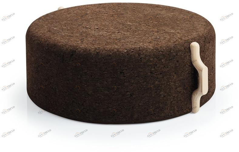 BlackCork Круглый пуф из пробки Omega sun-id-1493845