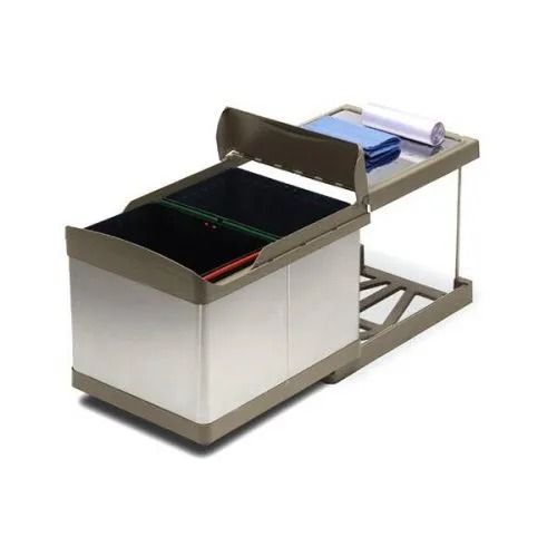 Система сортировки мусора ALBIO 30 2X16 L серый пластик/нержавещая сталь Alveus 227979 - Вид №3