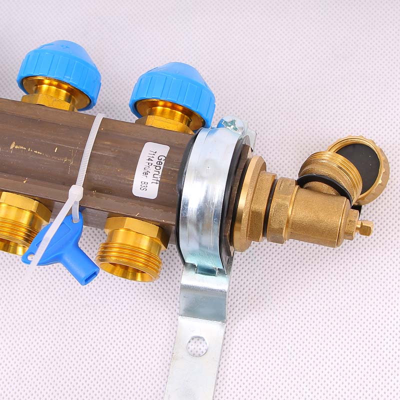 Коллекторная группа HKV с регулировочными и термостатическими вентилями WATTS Ind 1"x3/4"ЕК 7 выходов 10004182 - Вид №4