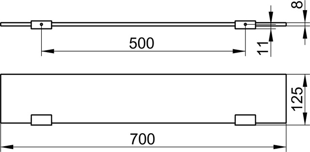 11510135700 Стеклянная полочка KEUCO Edition 400 - Вид №3