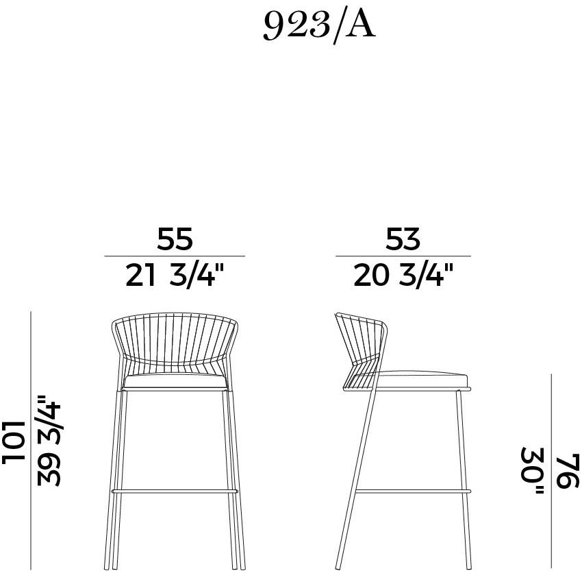 Potocco Веревочный садовый табурет Ola 923/a, 923/s - Вид №4