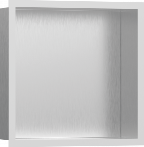 56097700 XtraStoris Individual Wall ниша из матовой нержавеющей стали с дизайнерской рамой 300/300/100 Hansgrohe